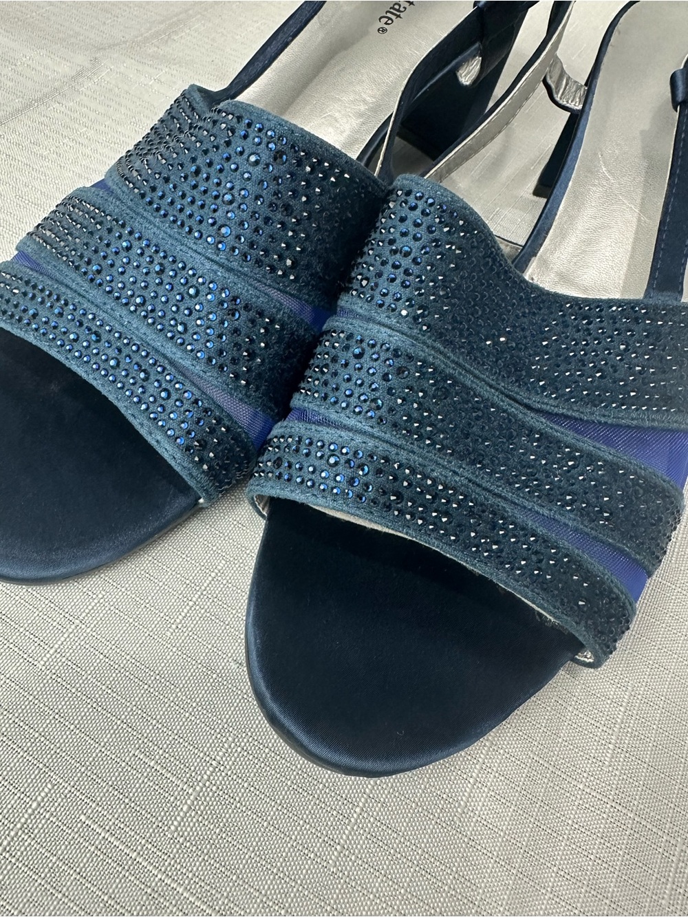 David Tate Desire Shoe in Navy Size 10W - Picture 2 of 10